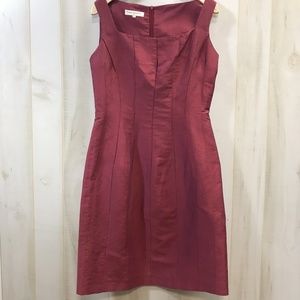 Tara Jarmon Paris Red Linen Sheath Dress Size 38
